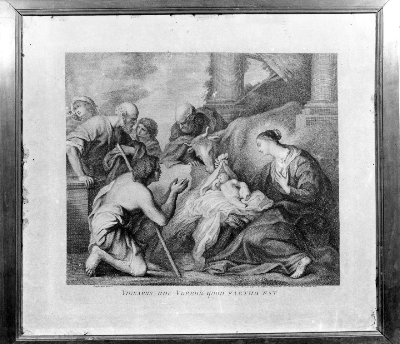 adorazione dei pastori (stampa) di Chereau Jacques (ultimo quarto sec. XVIII)