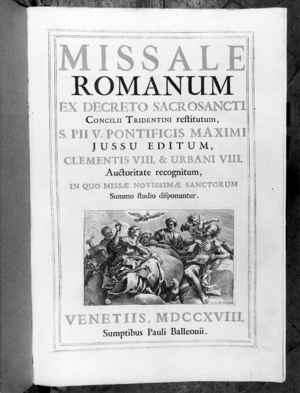 evangelisti ispirati dallo Spirito Santo (stampa) di Piccini Elisabetto detta Suor Isabella (primo quarto sec. XVIII)