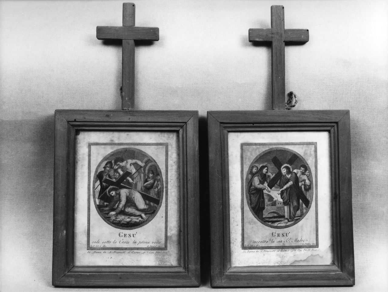 stazione III: Gesù cade sotto la croce la prima volta (stampa) di Agricola Luigi, Petrini Giovanni (fine/inizio secc. XVIII/ XIX)