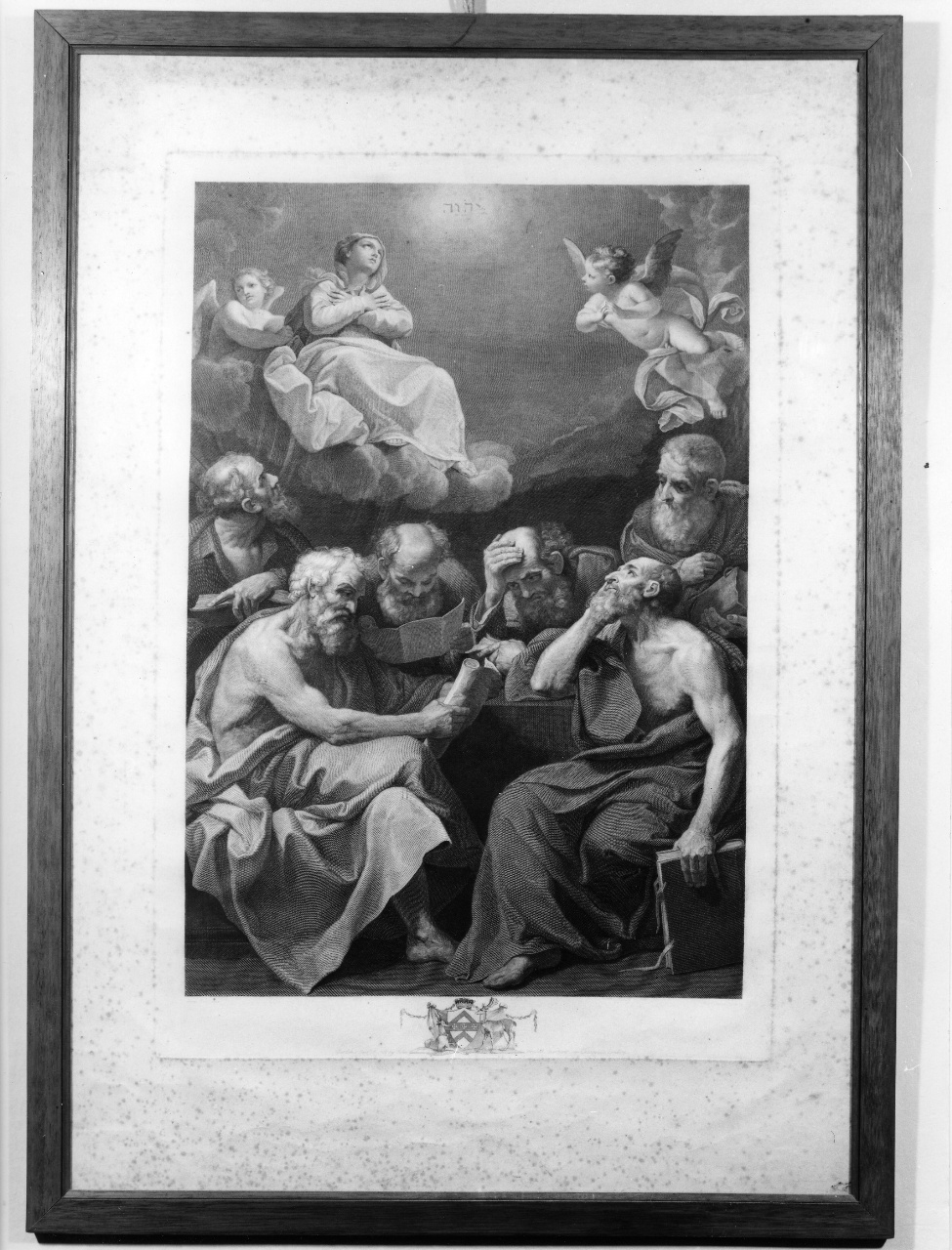disputa dei Padri della Chiesa sull'Immacolata Concezione (stampa) di Sharp William (ultimo quarto sec. XVIII)