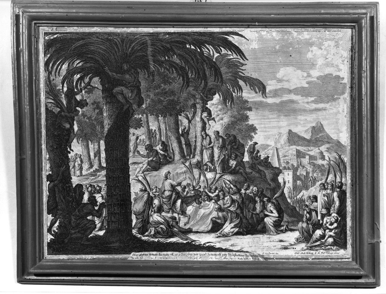 entrata di Cristo in Gerusalemme (stampa) di Kilian Philipp Andreas (sec. XVIII)