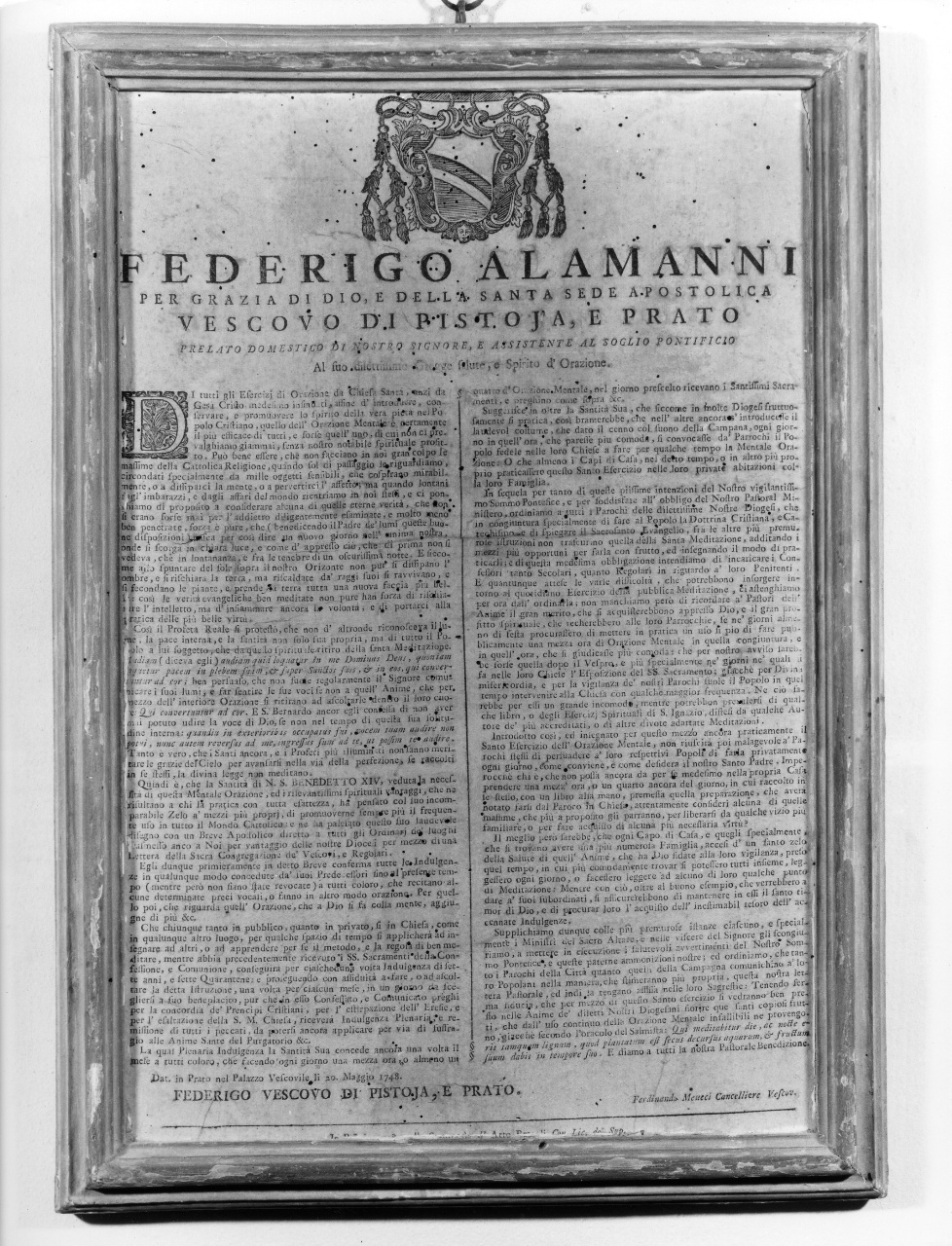 stemma vescovile (stampa) - ambito toscano (secondo quarto sec. XVIII)