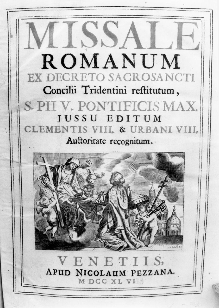 allegoria della Chiesa (stampa) di Piccini Elisabetto detta Suor Isabella (secondo quarto sec. XVIII)