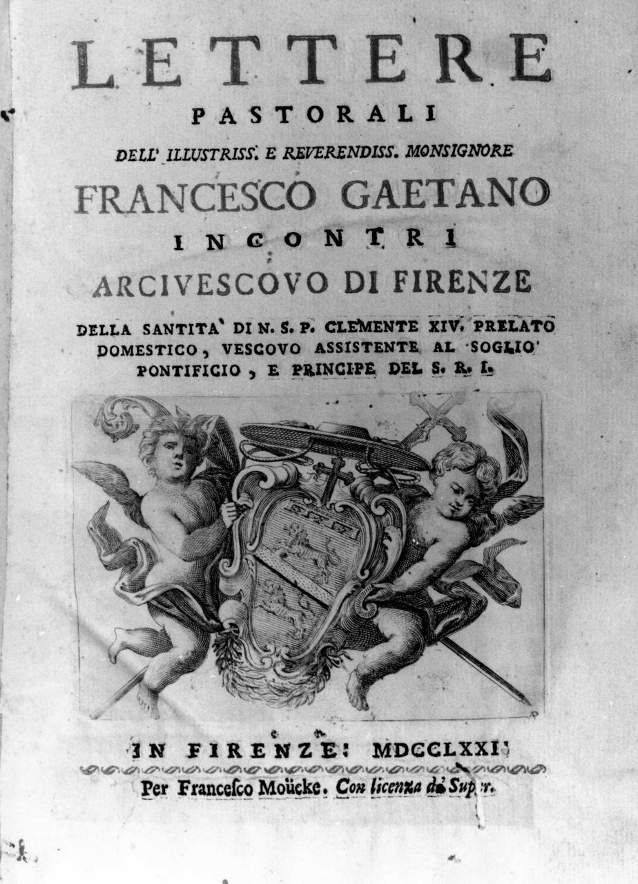 angioletti reggistemma (stampa) di Pazzi Pietro Antonio (sec. XVIII)