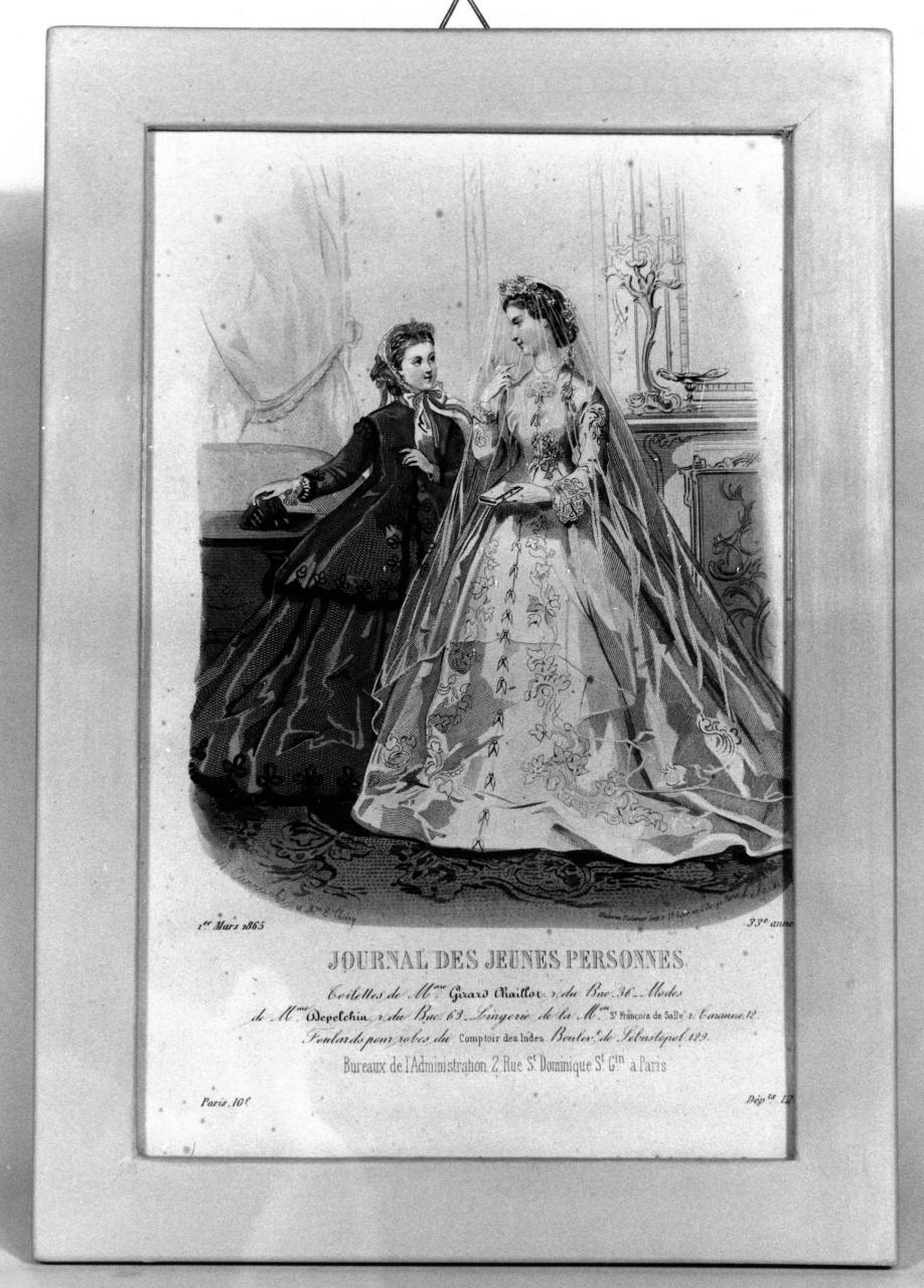 figurino di moda (stampa a colori) di Leloir Heloise (sec. XIX)