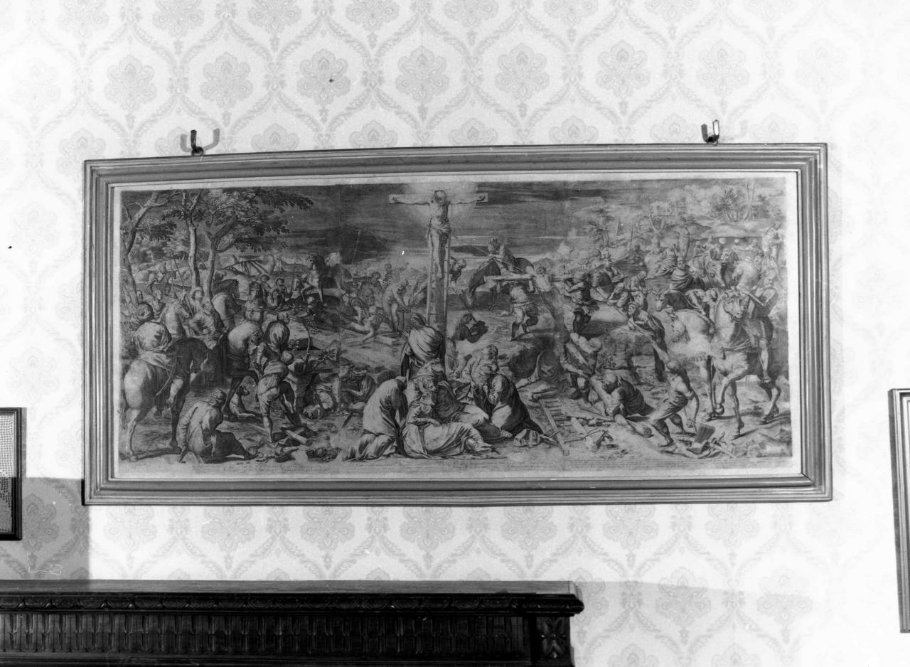 crocifissione di Cristo (stampa composita) di Sadeler Aegidius, Robusti Jacopo detto Tintoretto (sec. XVII)
