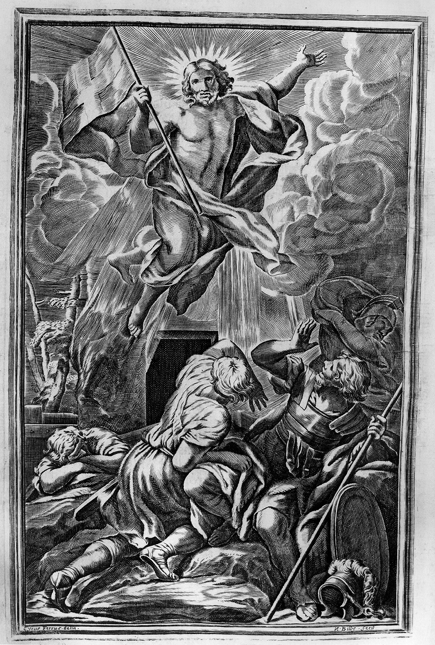 resurrezione di Cristo (stampa) di Billy Nicola il Vecchio, Ferri Ciro (seconda metà sec. XVII)