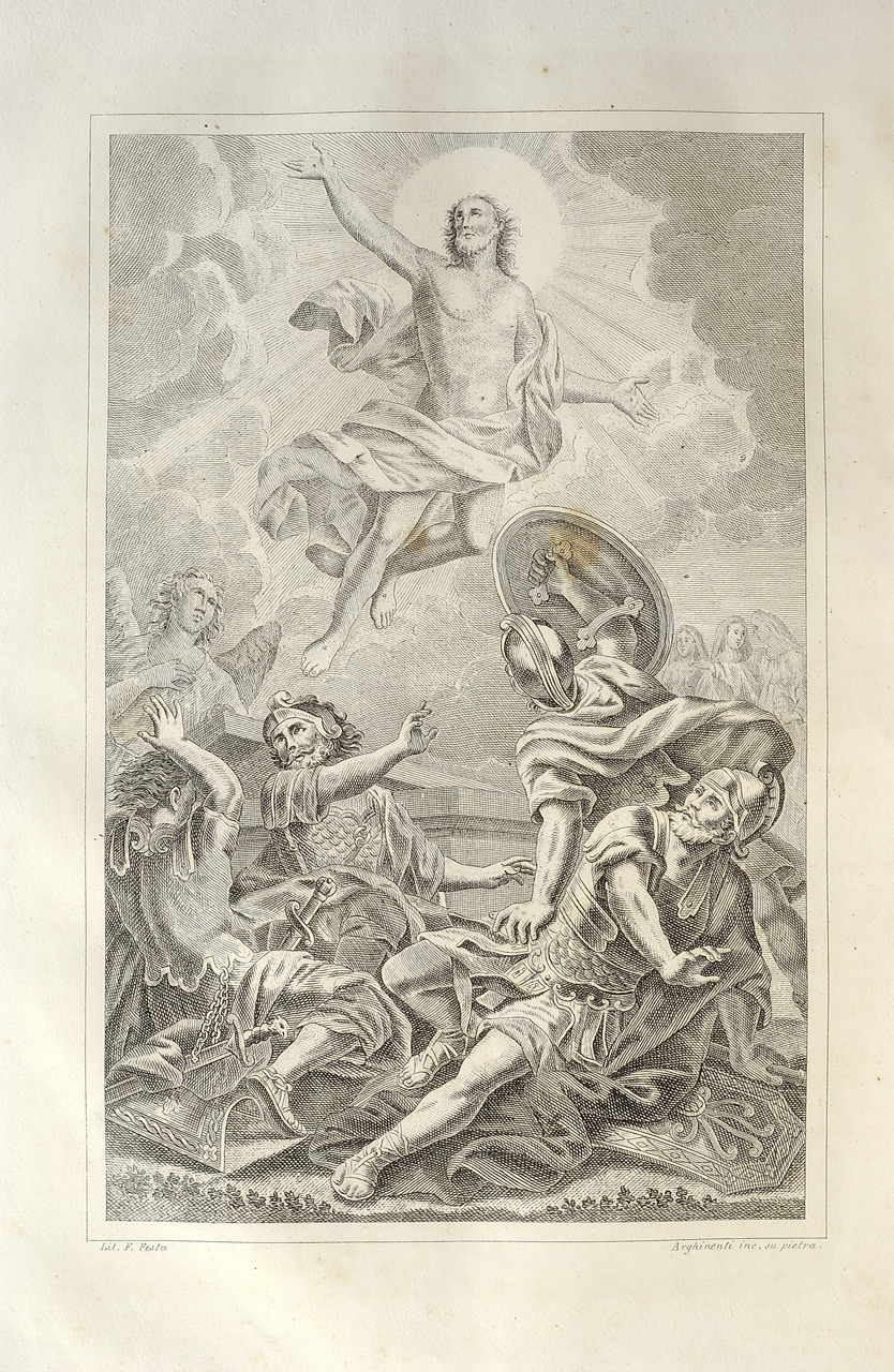 Resurrezione di Cristo (stampa) di Festa Felice, Arghinenti - ambito veneziano (primo quarto sec. XIX)