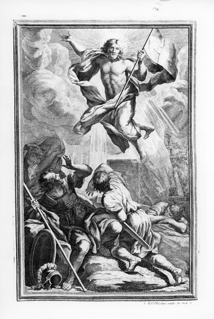 resurrezione di Cristo (stampa) di Ricciani Antonio (sec. XIX)