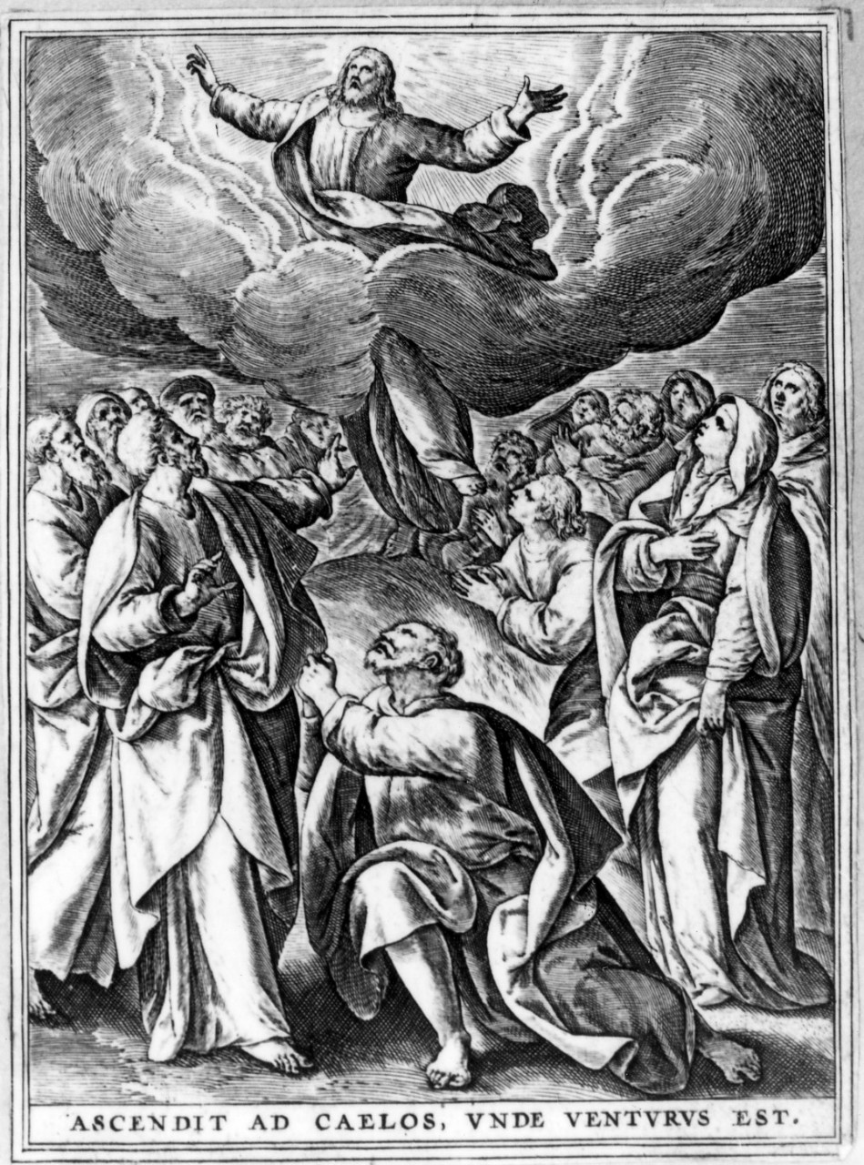 ascensione di Cristo (stampa, serie) di De Vos Marten, Wierix Hieronymus (seconda metà sec. XVI)