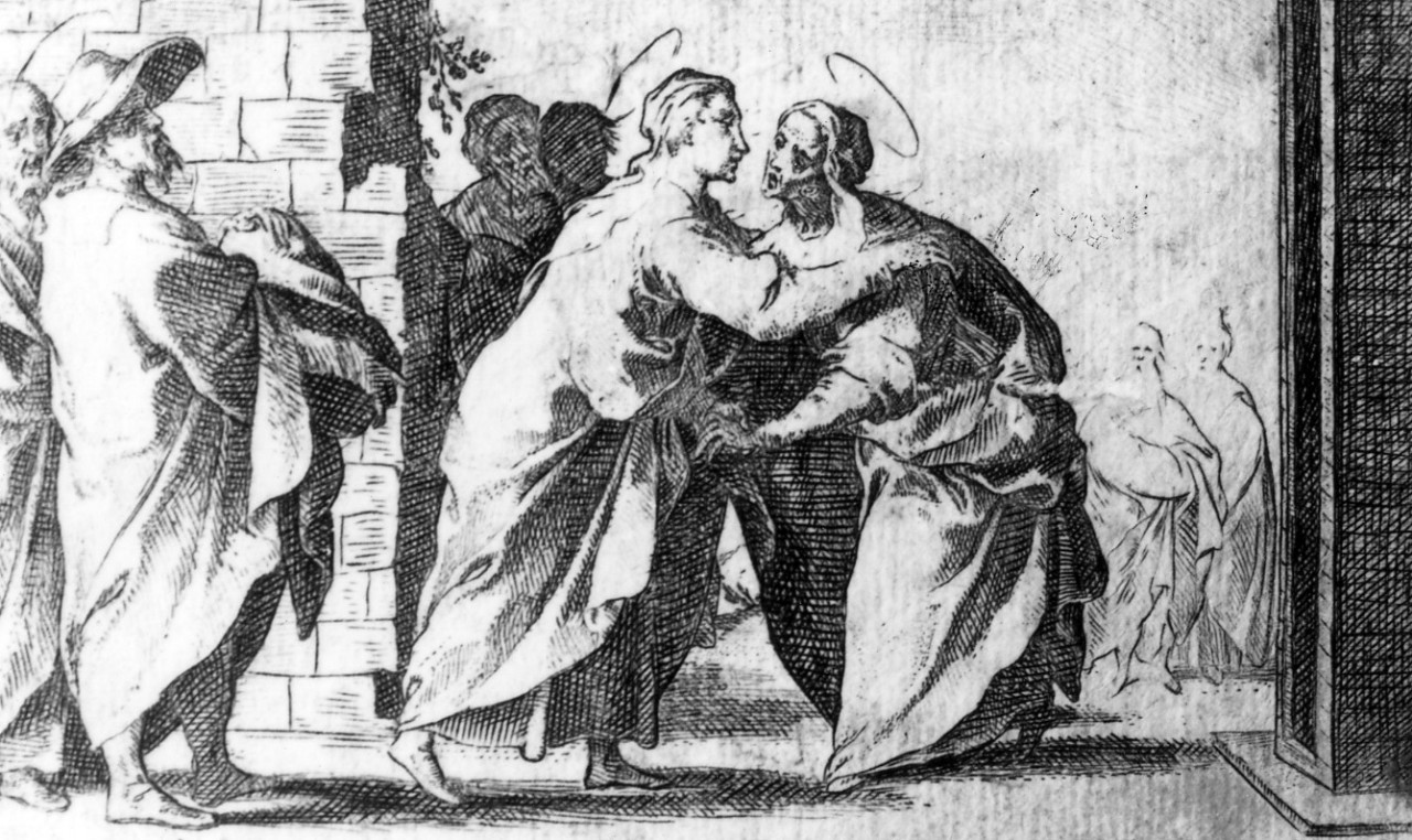 visitazione (stampa, serie) di Schiaminossi Raffaello (primo quarto sec. XVII)