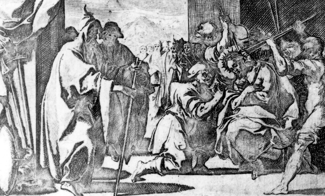 Cristo coronato di spine (stampa, serie) di Schiaminossi Raffaello (primo quarto sec. XVII)