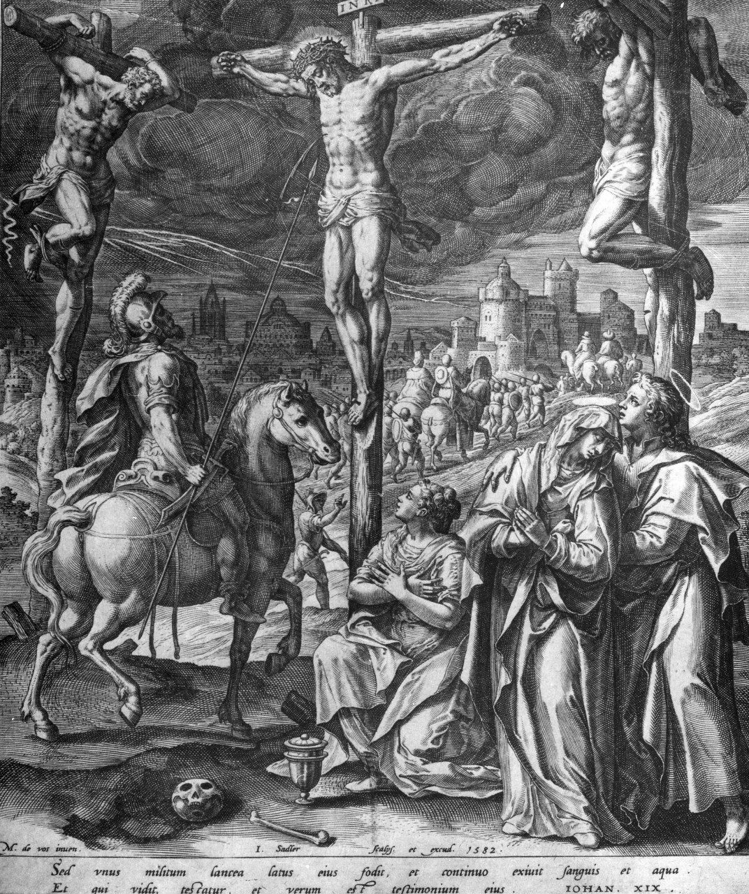crocifissione (stampa, serie) di De Vos Marten, Sadeler Aegidius (ultimo quarto sec. XVI)