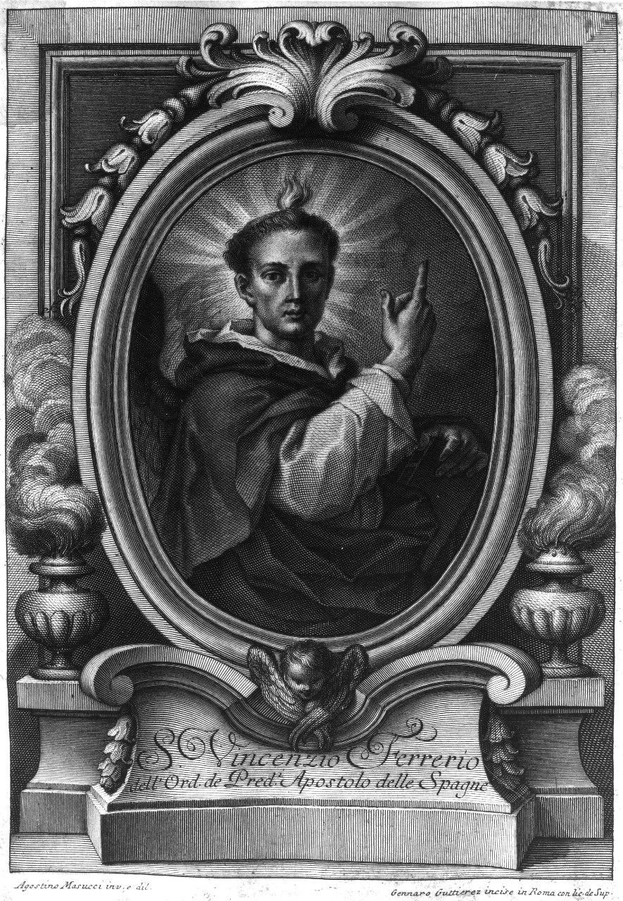 ritratto di San Vincenzo Ferrer (stampa) di Masucci Agostino, Gutierrez Gennaro (sec. XVIII)