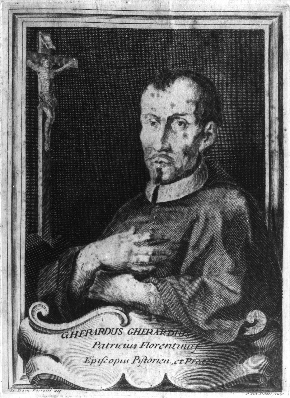 ritratto del vescovo Gherardo Gherardi (stampa) di Ferretti Giovanni Domenico, Pazzi Pietro Antonio (sec. XVIII)