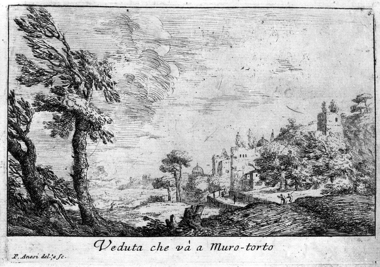 veduta dei dintorni di Roma (stampa, serie) di Anesi Paolo (secondo quarto sec. XVIII)