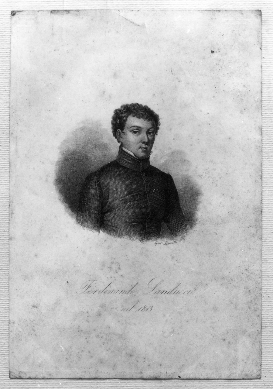 ritratto di Ferdinando Landucci (stampa, serie) di Bonatti Gaetano (sec. XIX)