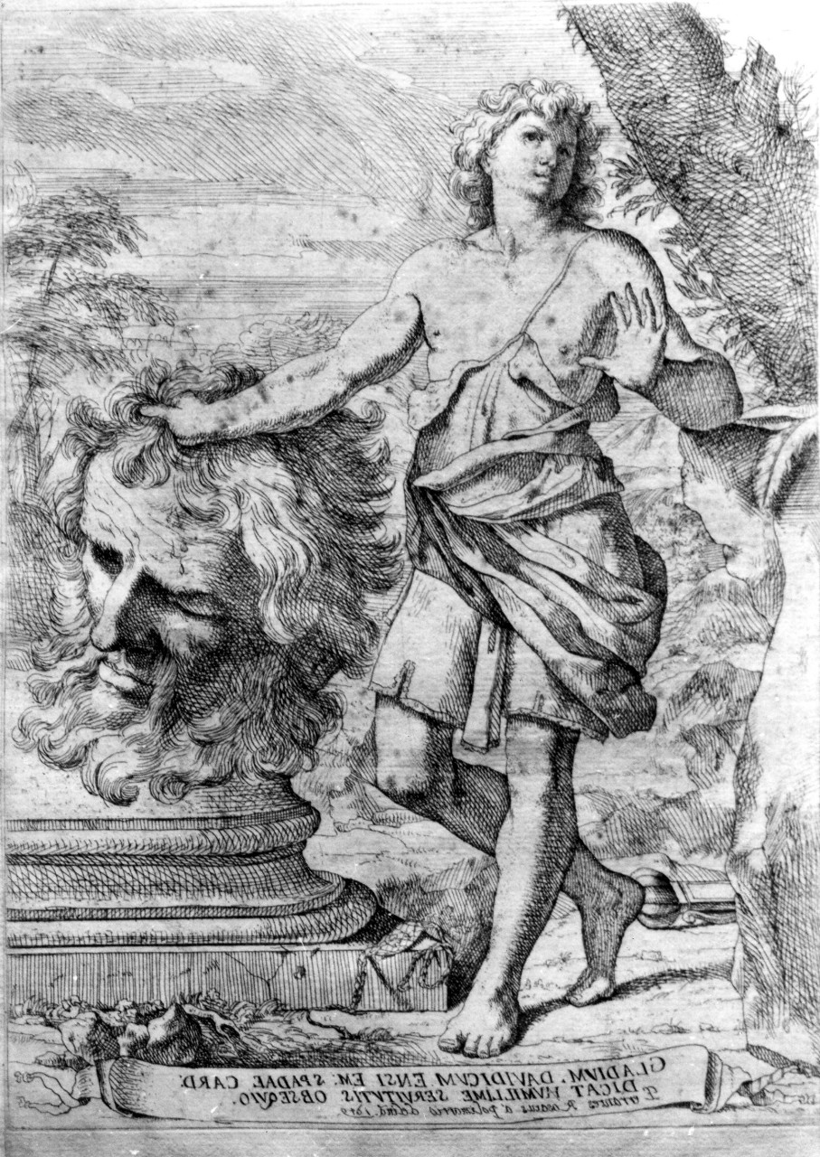 David con la testa di Golia (stampa) di Rosati Ferrante (secondo quarto sec. XVII)