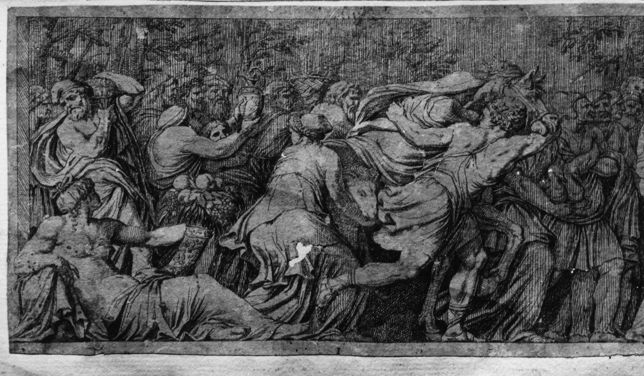 processione di Supplici (stampa, serie) di Galestruzzi Giovanni Battista, Polidoro da Caravaggio (terzo quarto sec. XVII)