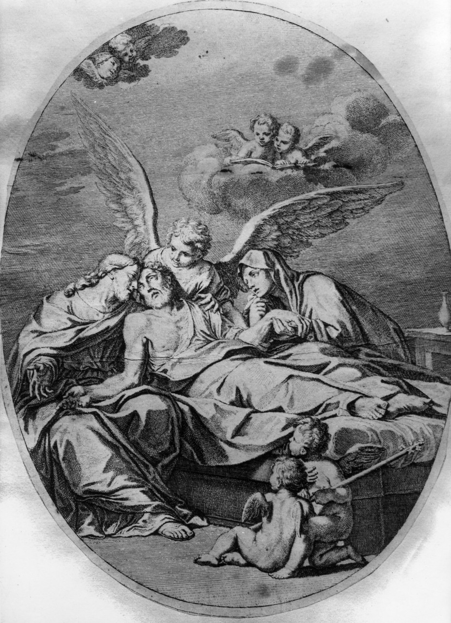 morte di San Giuseppe (stampa) - ambito italiano (sec. XVII)