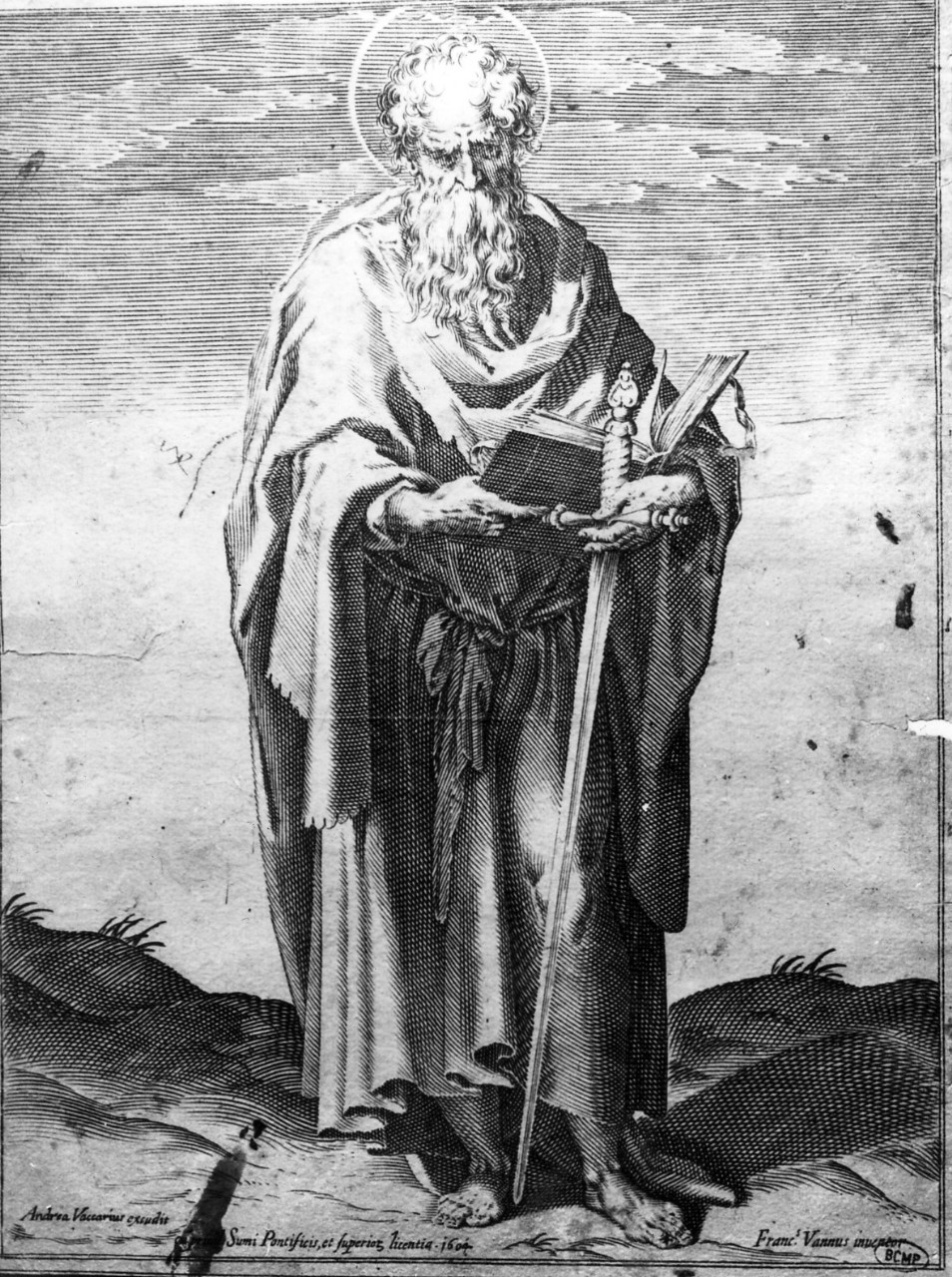 San Paolo (stampa) di Vanni Francesco - ambito italiano (inizio sec. XVII)