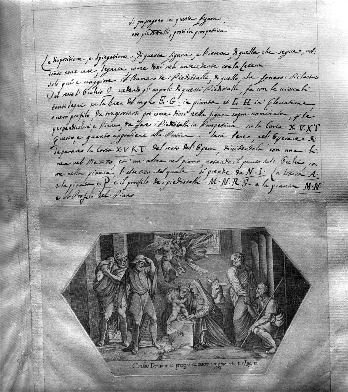adorazione dei pastori (stampa, serie) di Sanzio Raffaello detto Raffaello, Villamena Francesco (sec. XVII)