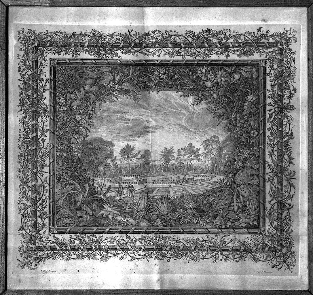 orto botanico di Firenze (stampa) di Frati Leonardo (inizio sec. XIX)