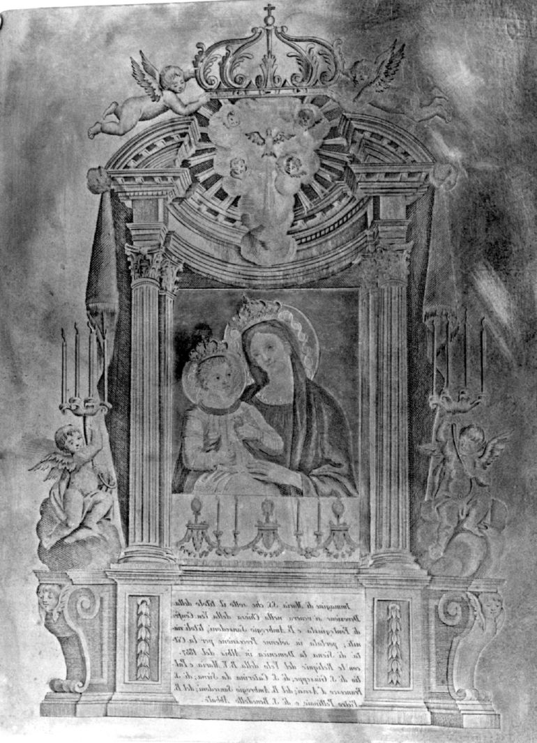 Madonna con Bambino (matrice) - ambito toscano (sec. XVII, sec. XIX)
