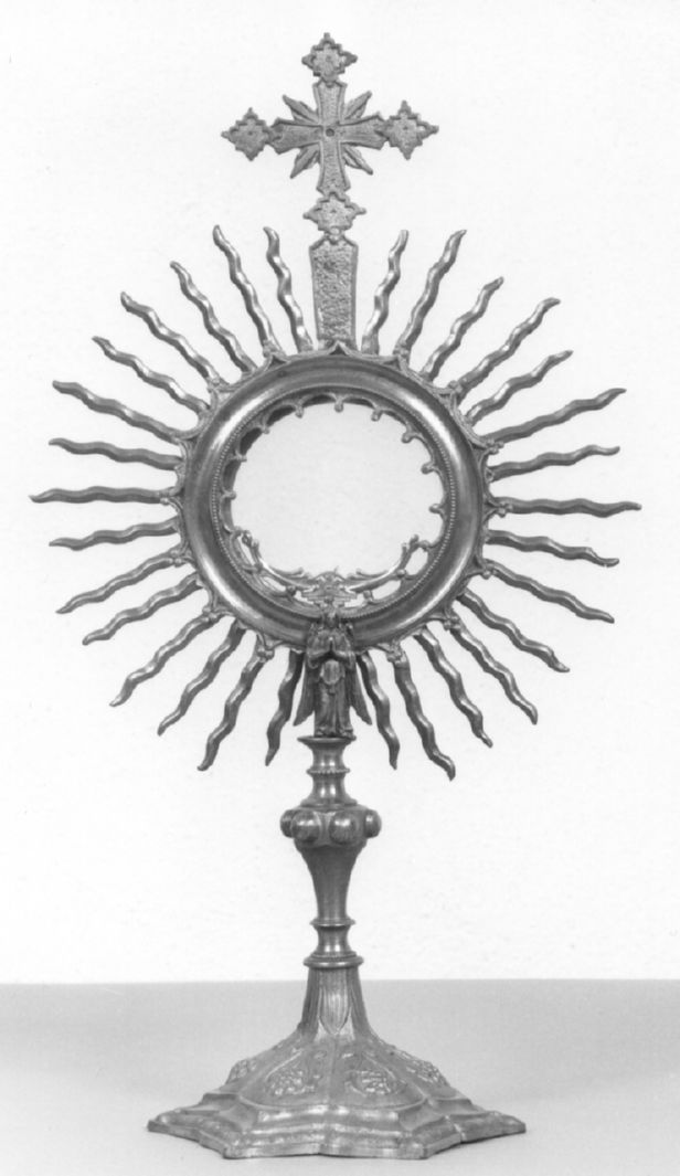 ostensorio - a raggiera - bottega toscana (primo quarto sec. XX)