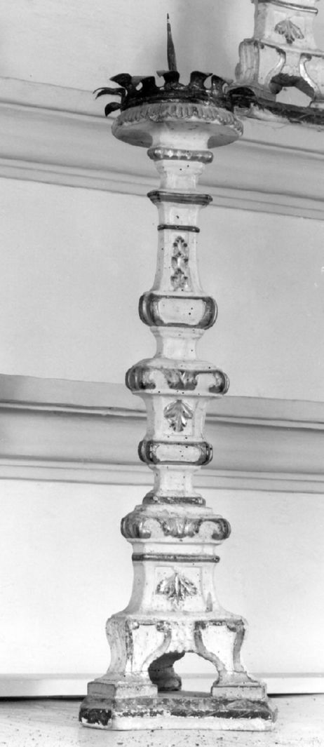 candeliere d'altare, serie - bottega toscana (seconda metà sec. XIX)