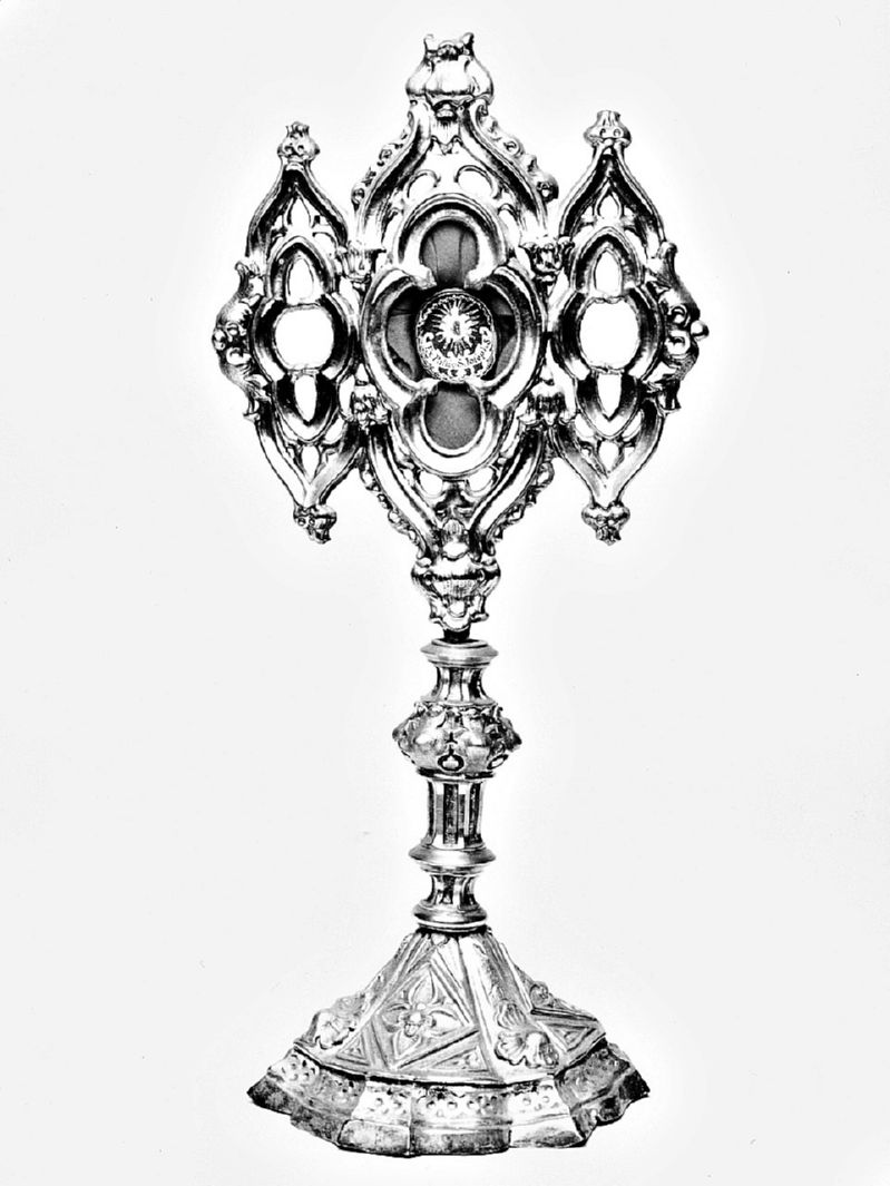 reliquiario - a ostensorio - bottega toscana (prima metà sec. XX)
