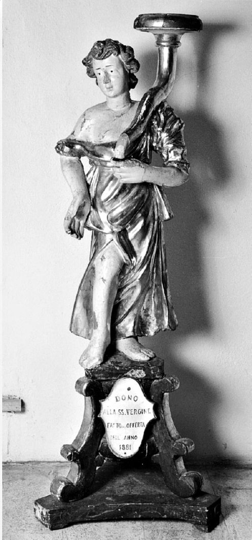 candelabro - a statuetta - bottega toscana (sec. XVIII)