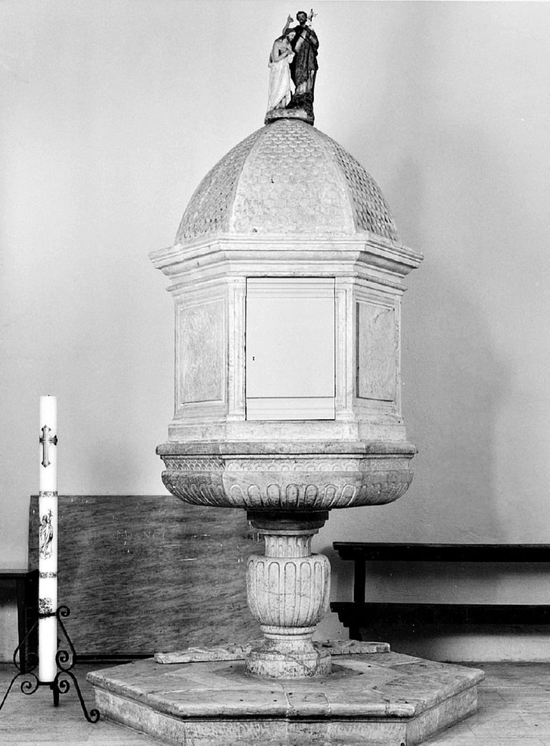 fonte battesimale - bottega toscana (sec. XVIII)