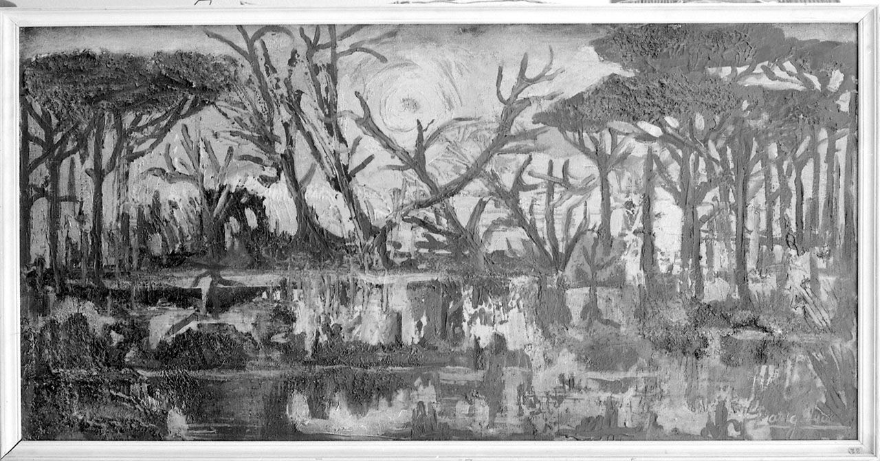 Paesaggio maremmano, paesaggio (dipinto, opera isolata) di Parigi Lucio (sec. XX)