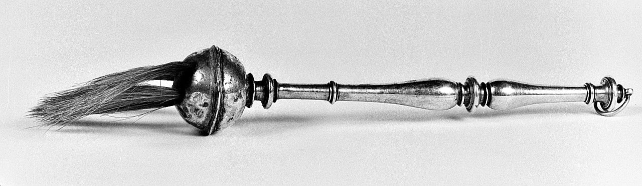 aspersorio - a pennello, elemento d'insieme - bottega toscana (prima metà sec. XVII)