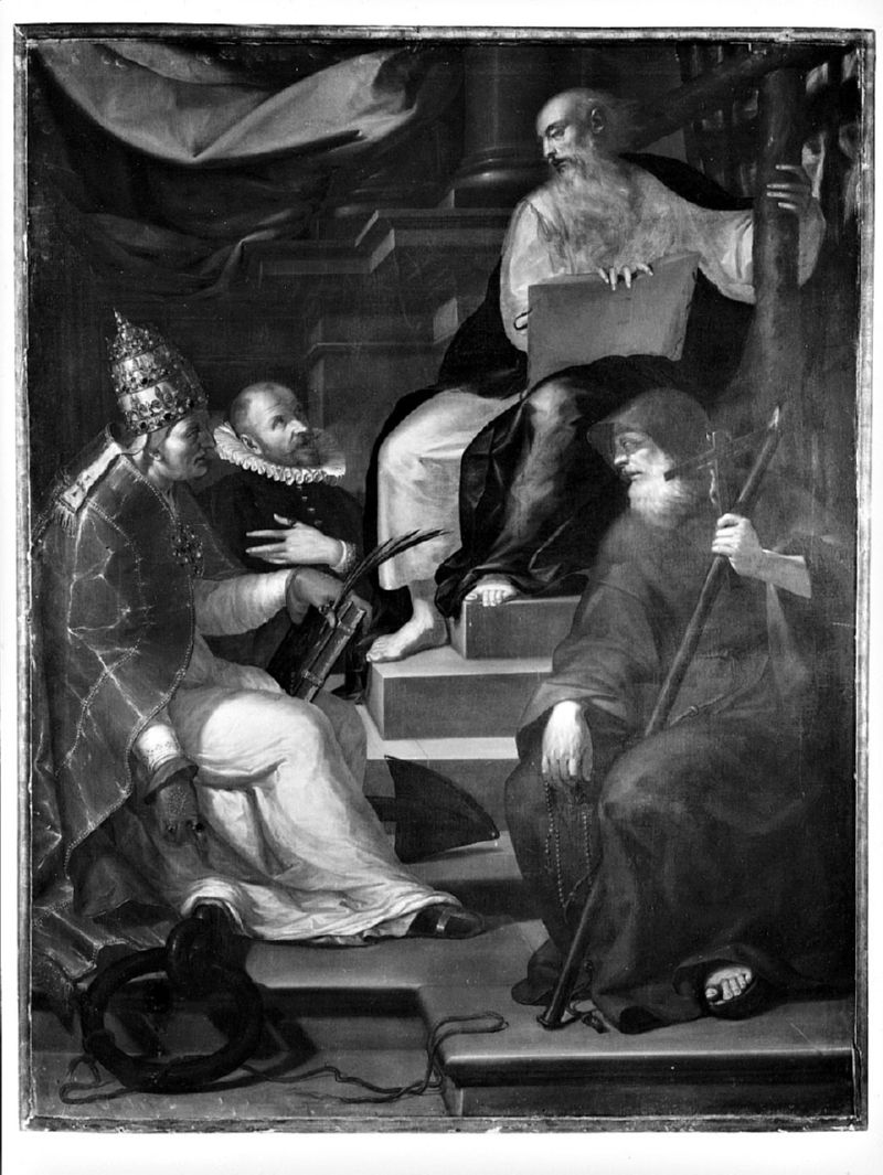 Santi (dipinto) di Paggi Giovanni Battista (sec. XVI)