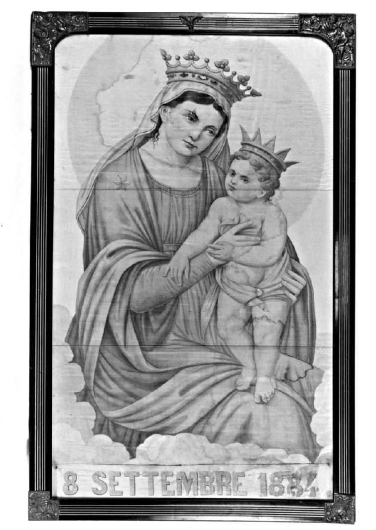 Madonna con Bambino (stendardo processionale) - ambito toscano (sec. XIX)