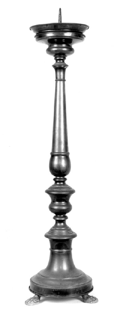 candeliere, serie - bottega toscana (seconda metà sec. XIX)