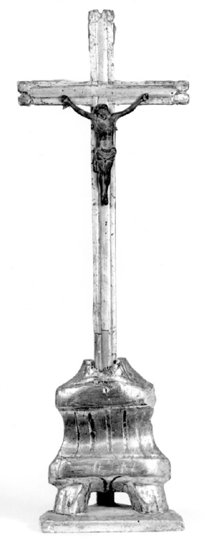 croce d'altare, elemento d'insieme - bottega toscana (seconda metà sec. XIX)