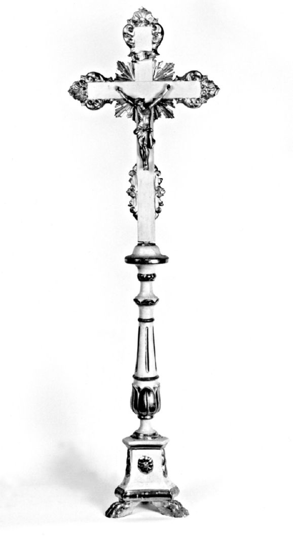 croce d'altare, elemento d'insieme - bottega senese (seconda metà sec. XIX)
