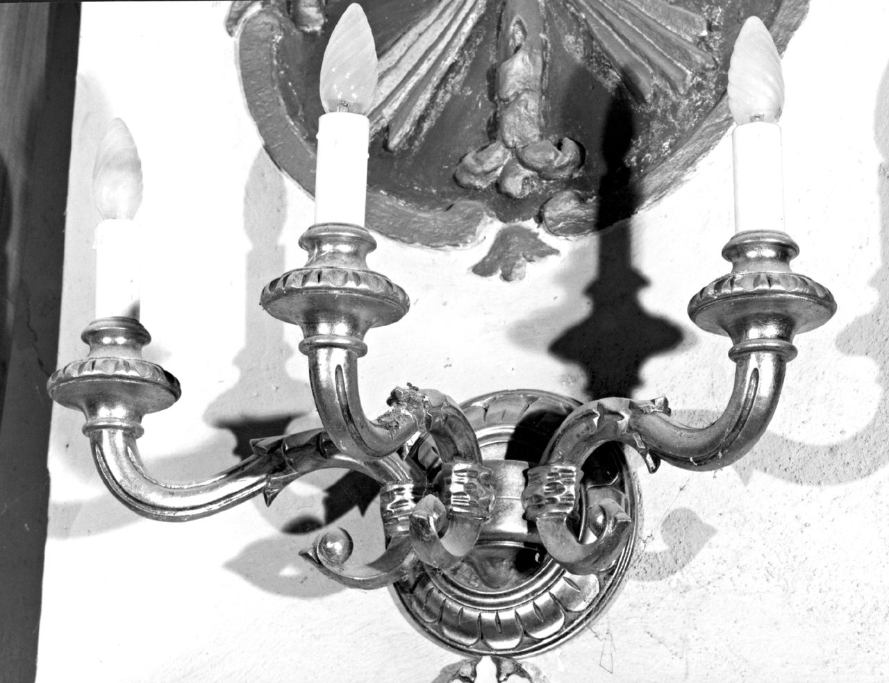 candeliere da parete, serie - bottega toscana (seconda metà sec. XIX)