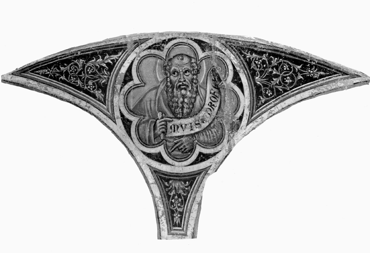 Mosè (dipinto, elemento d'insieme) di Cristoforo di Bindaccio detto Malarba, Meo di Pietro (fine sec. XIV)