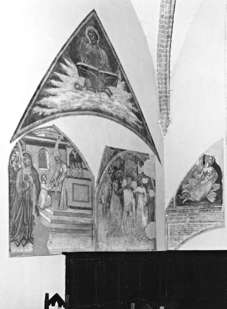 San Luca (dipinto, elemento d'insieme) di Meo di Pietro, Cristoforo di Bindaccio detto Malarba (fine sec. XIV)