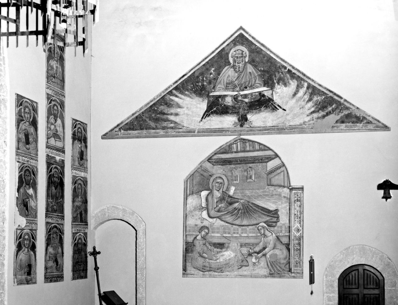 San Giovanni Evangelista (dipinto, elemento d'insieme) di Cristoforo di Bindaccio detto Malarba, Meo di Pietro (fine sec. XIV)