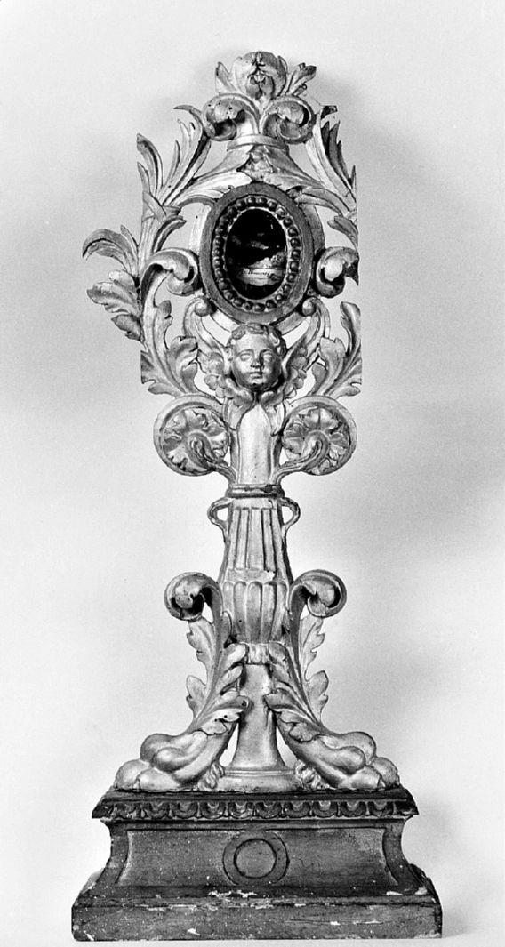 reliquiario - a ostensorio, serie - bottega toscana (seconda metà sec. XVIII)