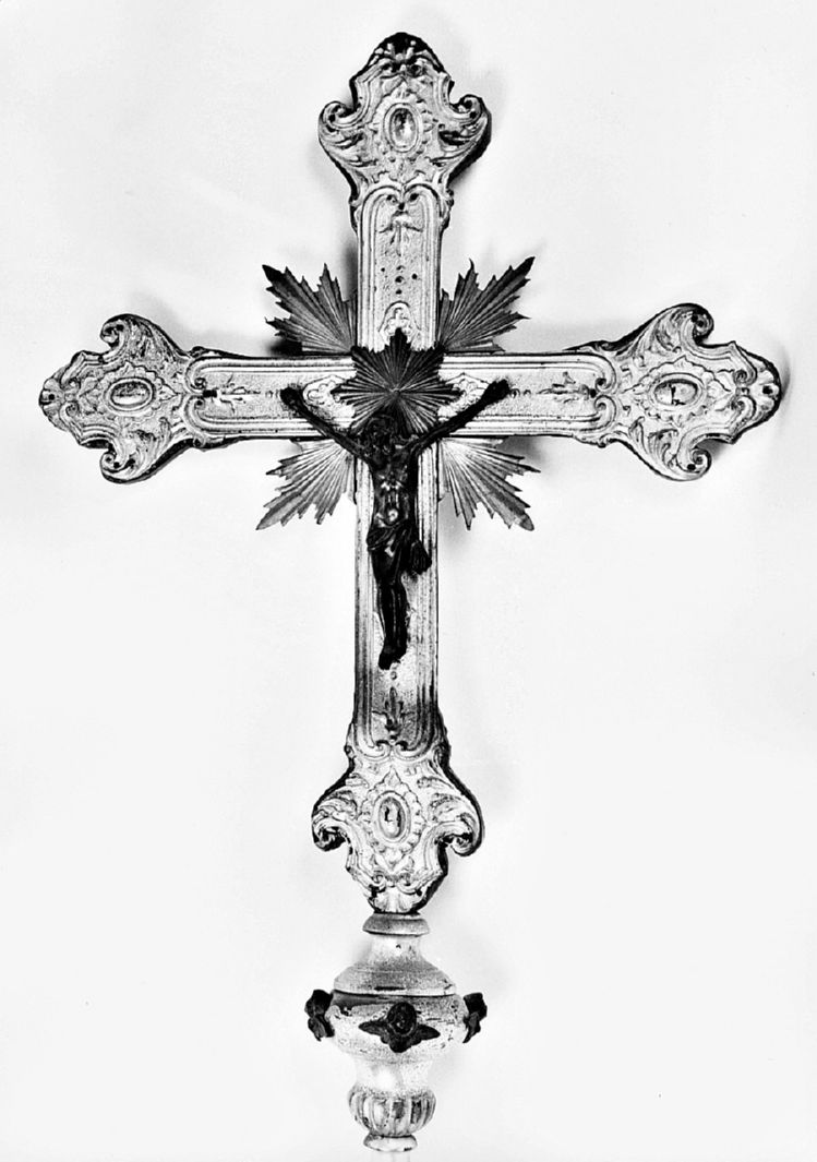 Cristo crocifisso (croce processionale) - bottega toscana, bottega toscana (sec. XIX)