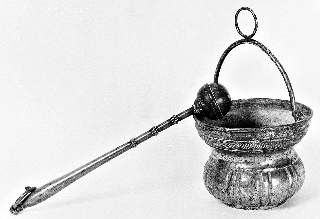 secchiello per l'acqua benedetta - bottega toscana (sec. XIX)