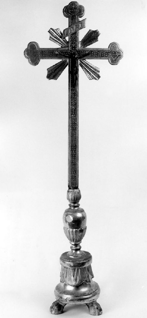 Cristo crocifisso (croce d'altare, elemento d'insieme) - bottega toscana (sec. XIX)