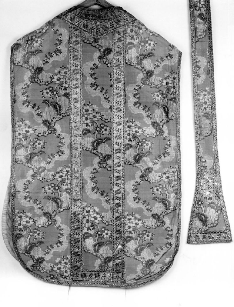 motivi decorativi floreali (pianeta, elemento d'insieme) - manifattura toscana (seconda metà sec. XVIII)