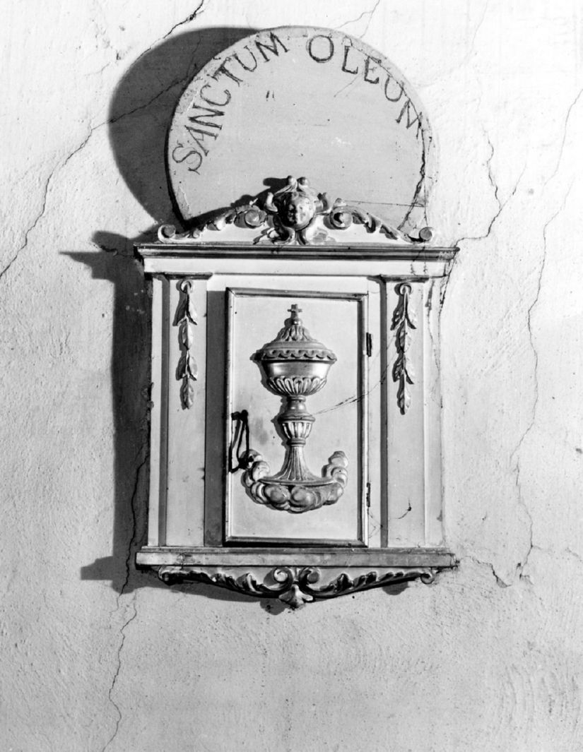 calice eucaristico (armadietto per oli santi) - bottega toscana (prima metà sec. XIX)